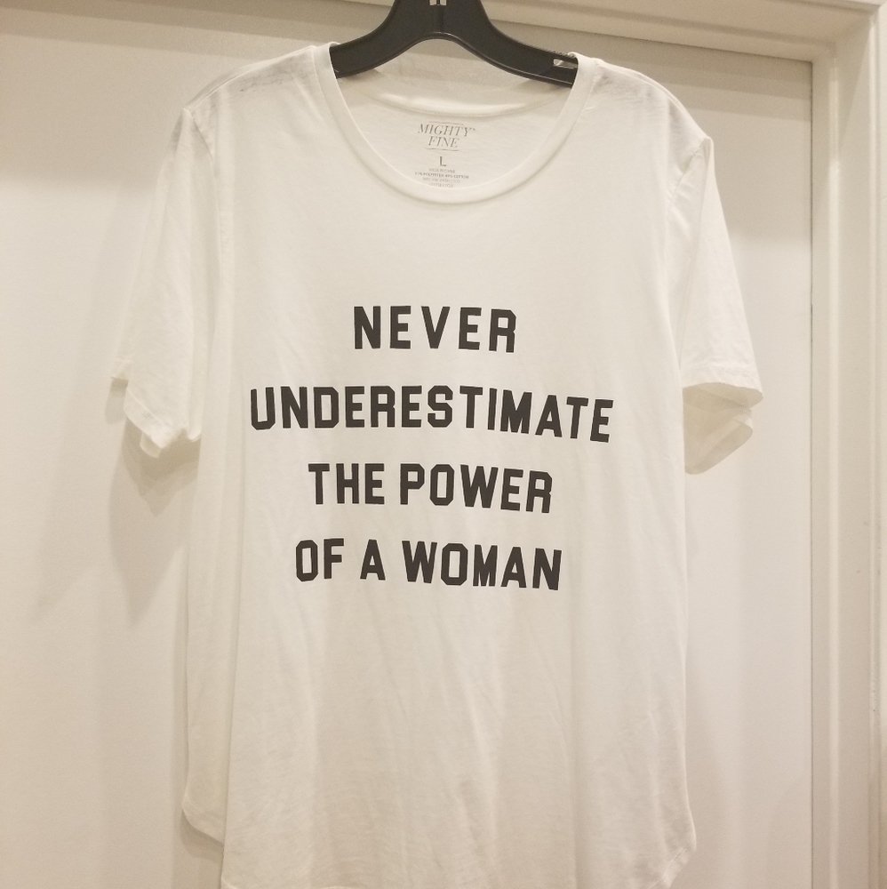 White Shirt with Message NWOT